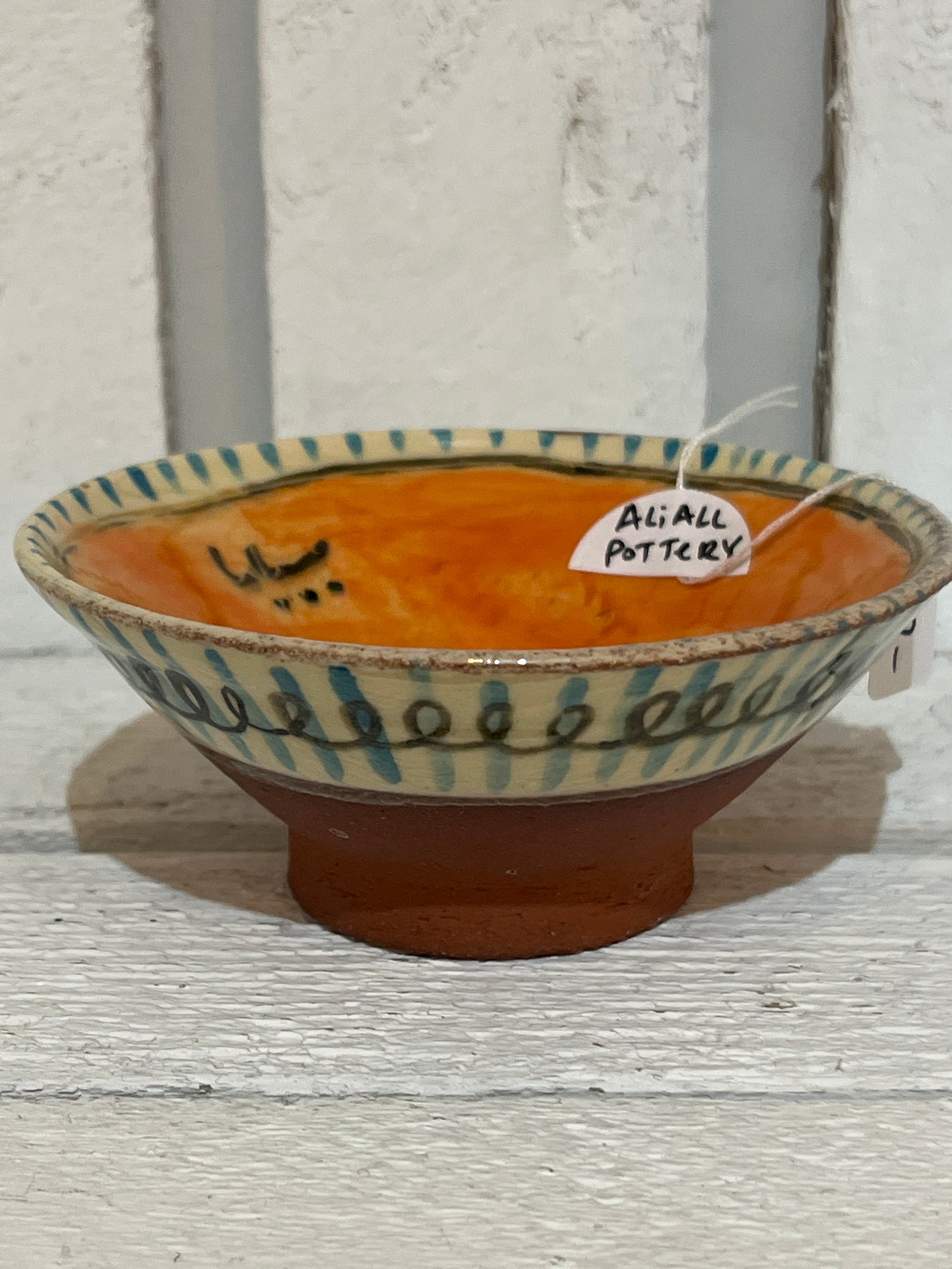 Small Orange Dish by AliAll Pottery