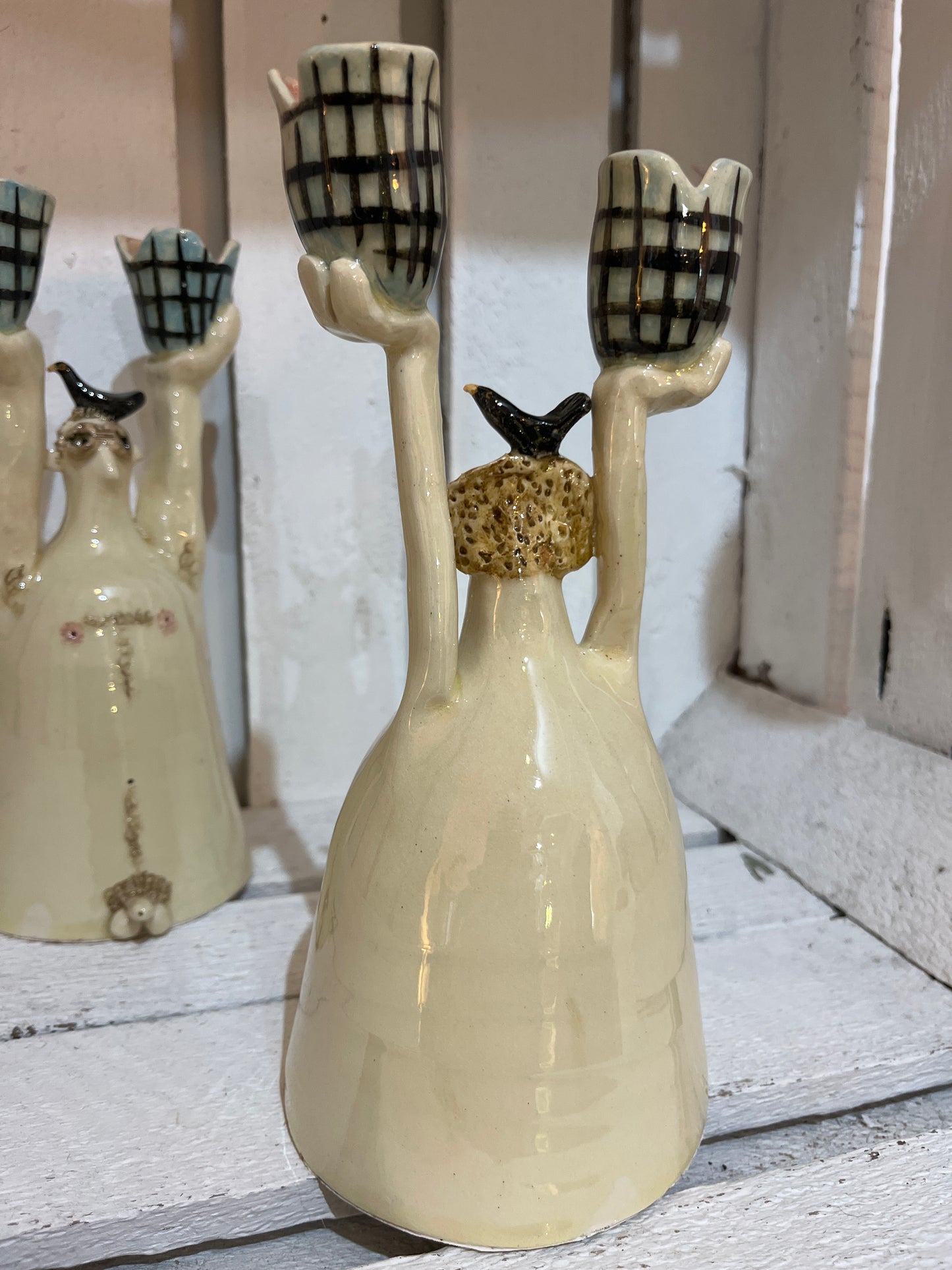 Nudey’s with Blackbird Heads by AliAll Pottery