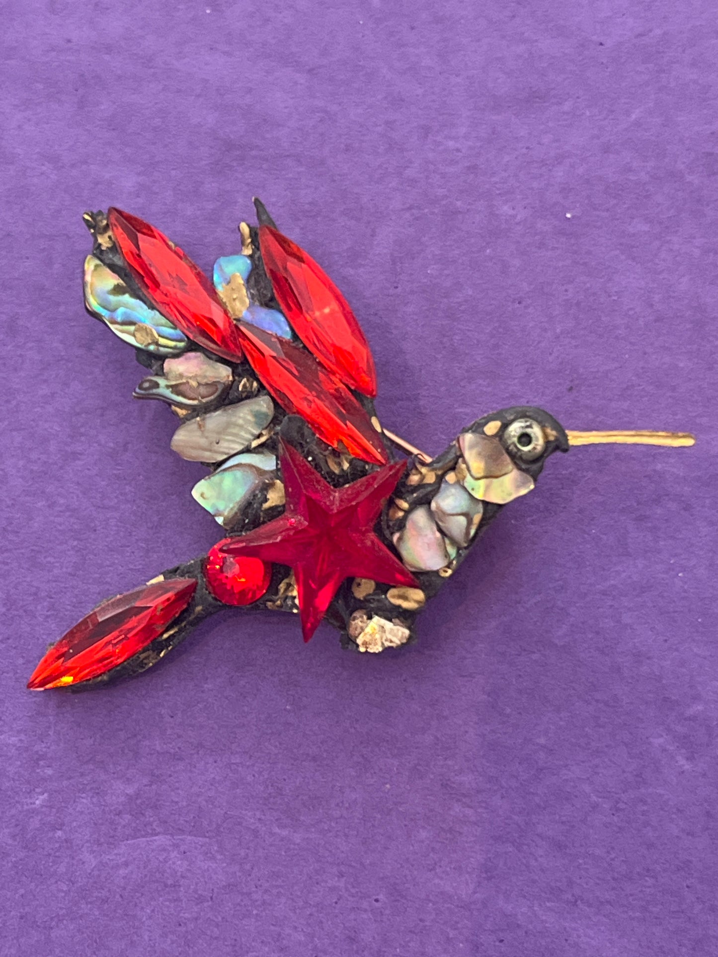 Hummingbird Brooch by Annie Sherborne