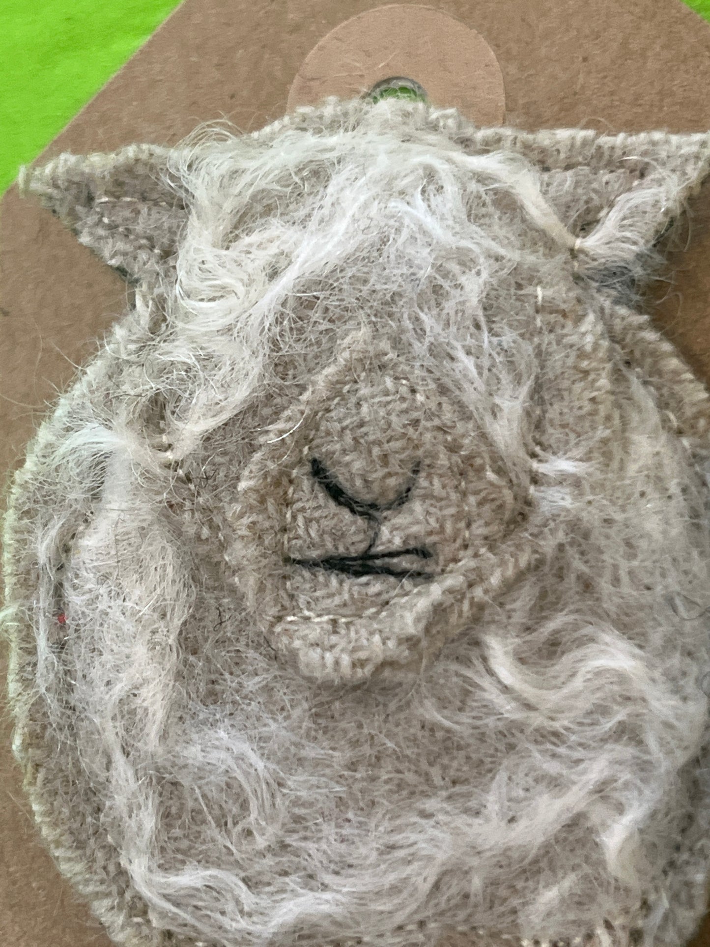 White Sheep Brooch