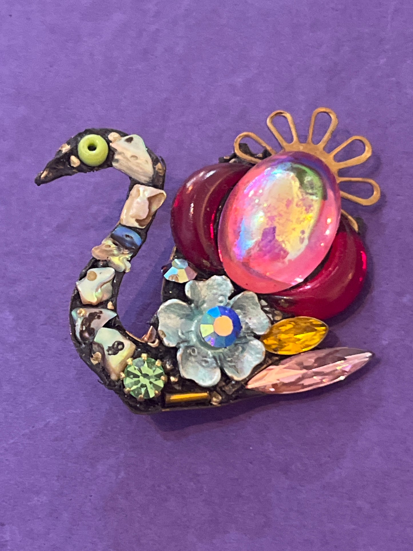 Swan Brooch by Annie Sherborne