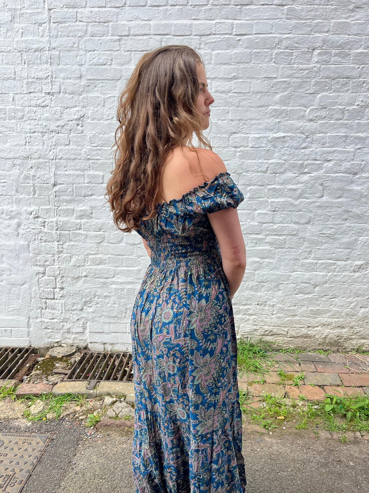 Blue Floral Maxi Dress