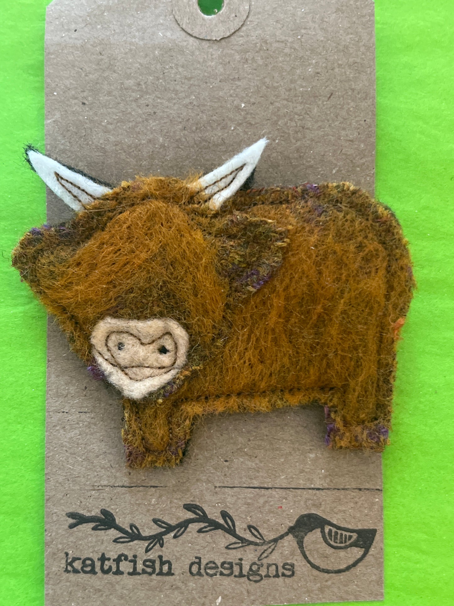 Highland Cow Brooch