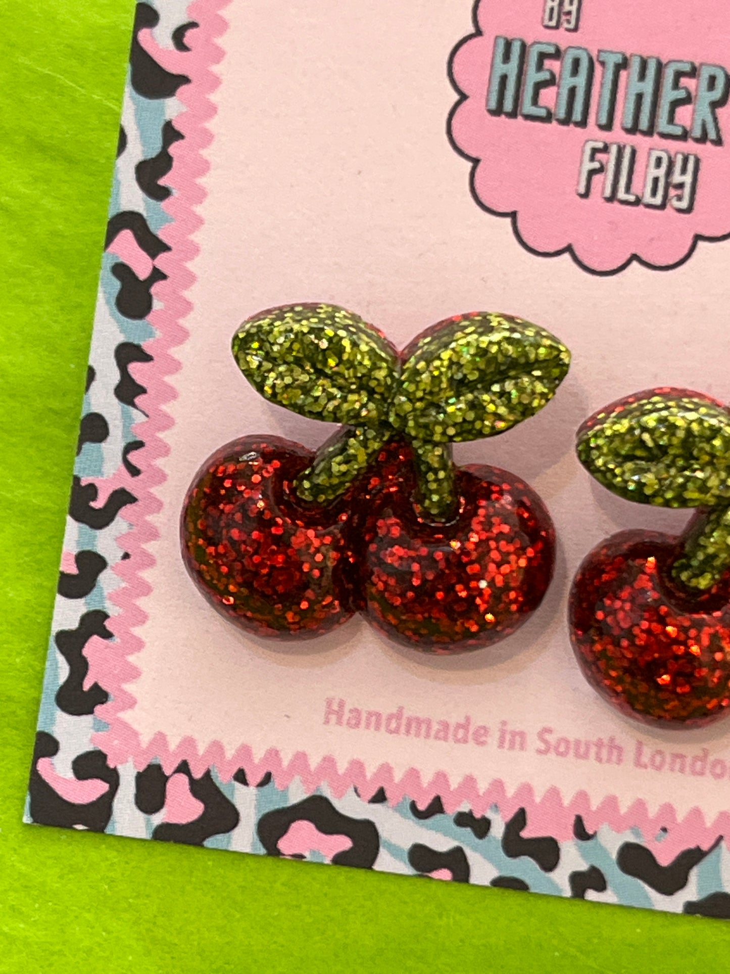 Cherry Studs by Heather Filby
