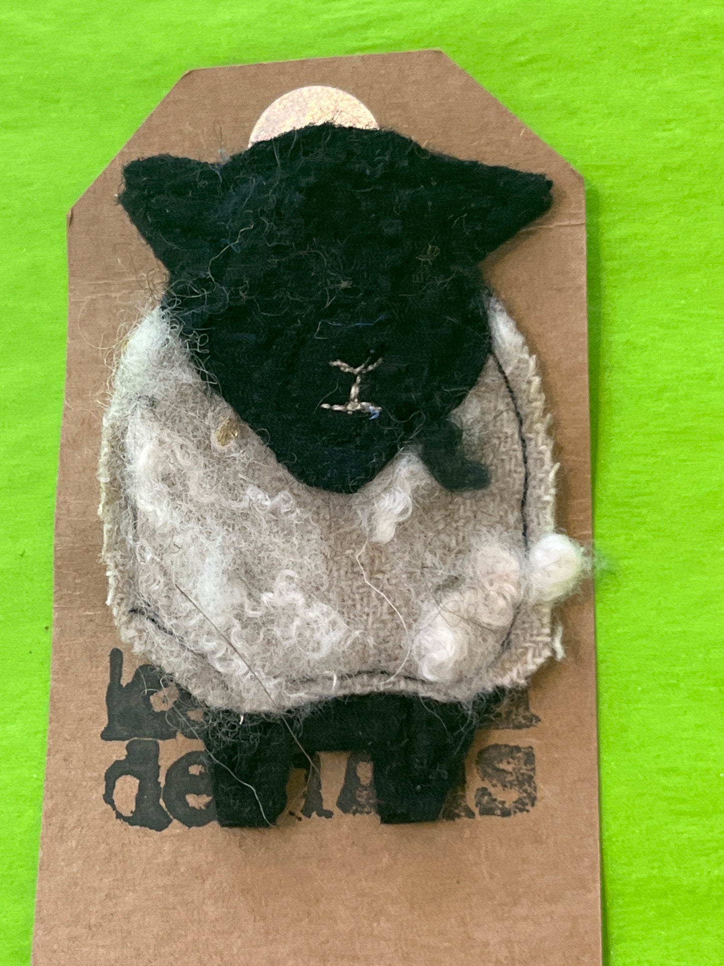 Felted Sheep Brooch
