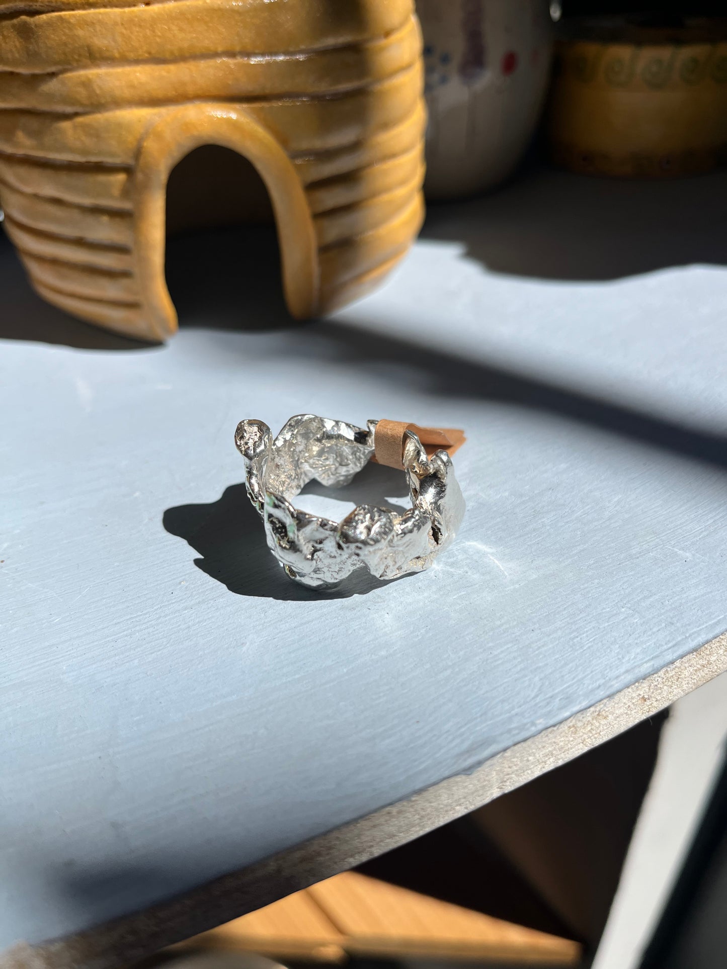 Chunky Asymmetrical Silver Ring