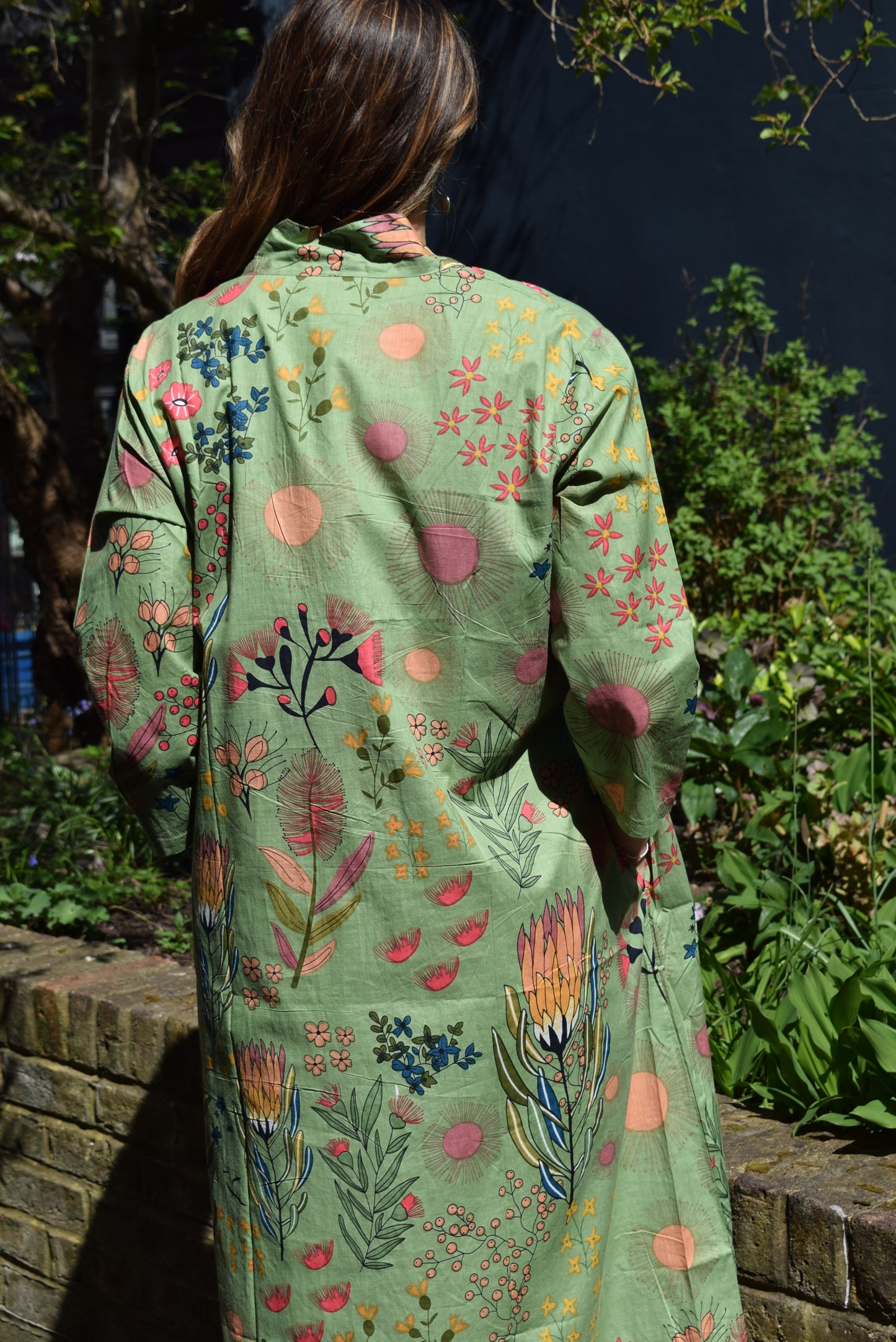 Kladze Sage Green Floral dress