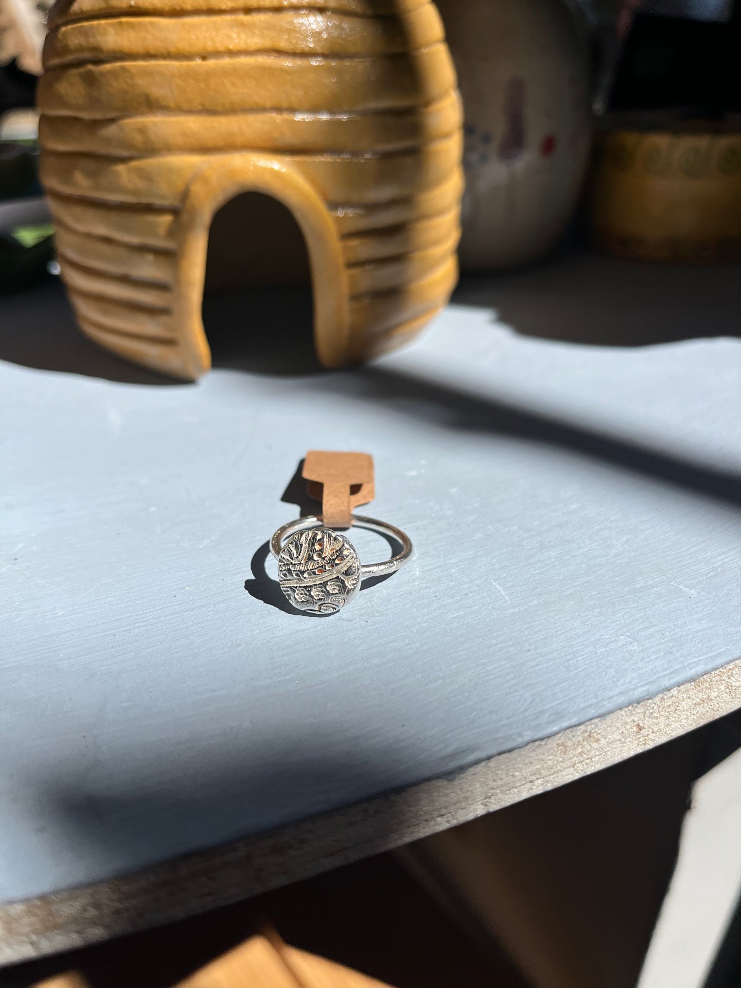 Circular silver ring