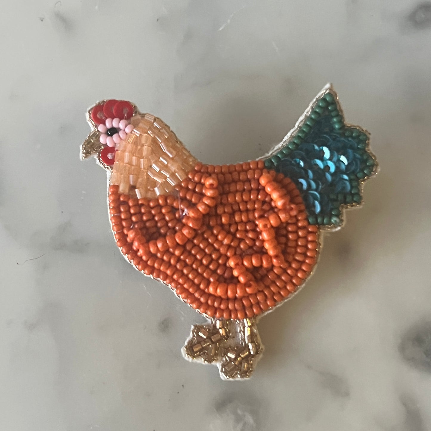 Chicken Brooch