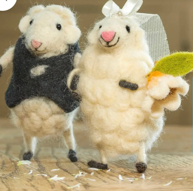 Bride and Groom Wedding Sheep