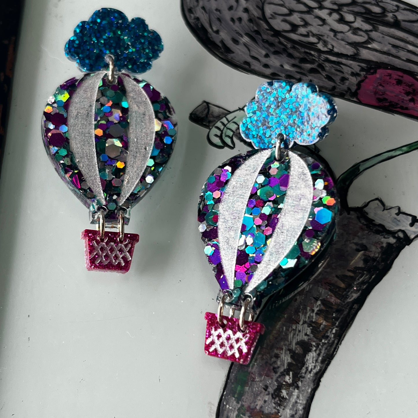 Hot Air Balloon Earrings