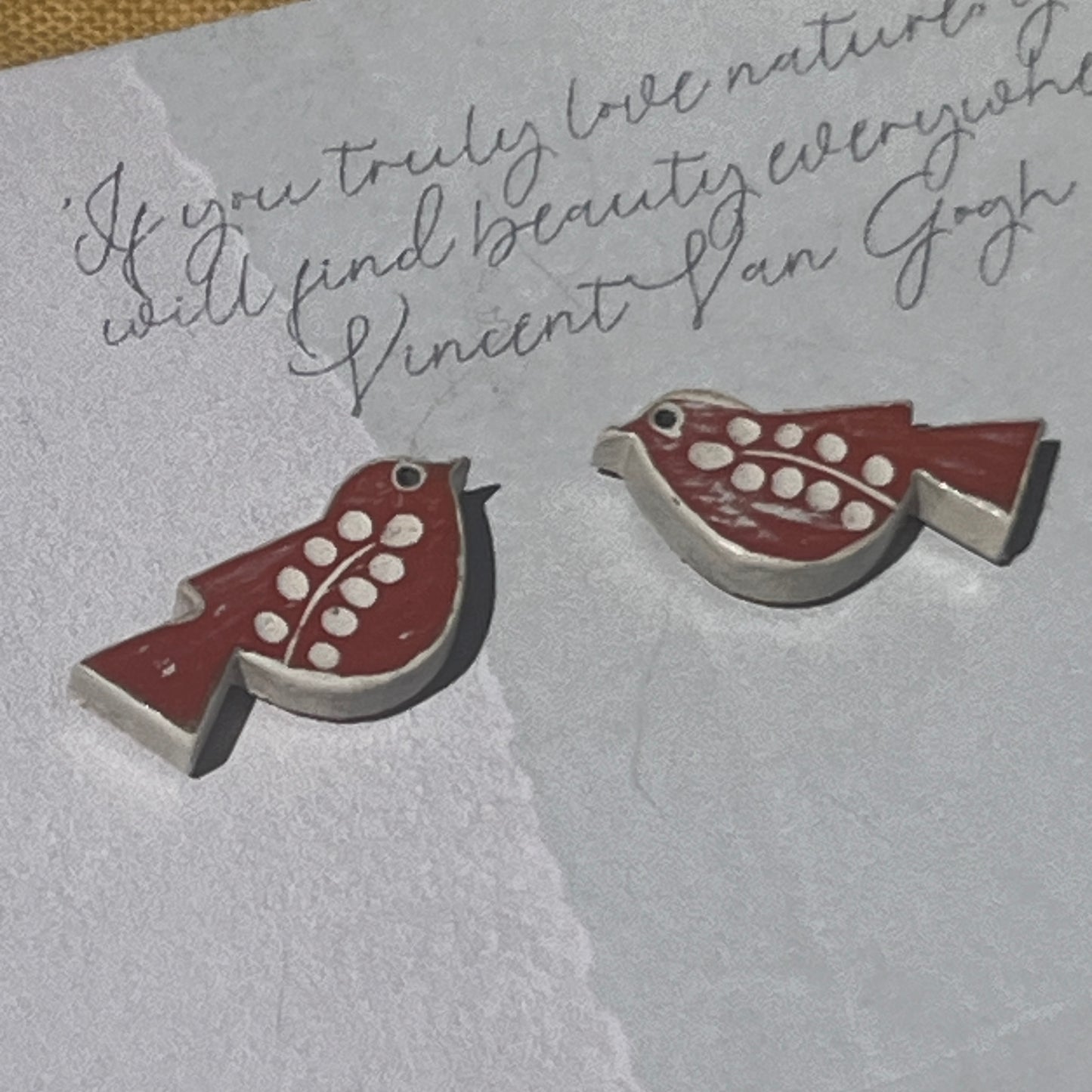 Tiny Bird Stud Earrings