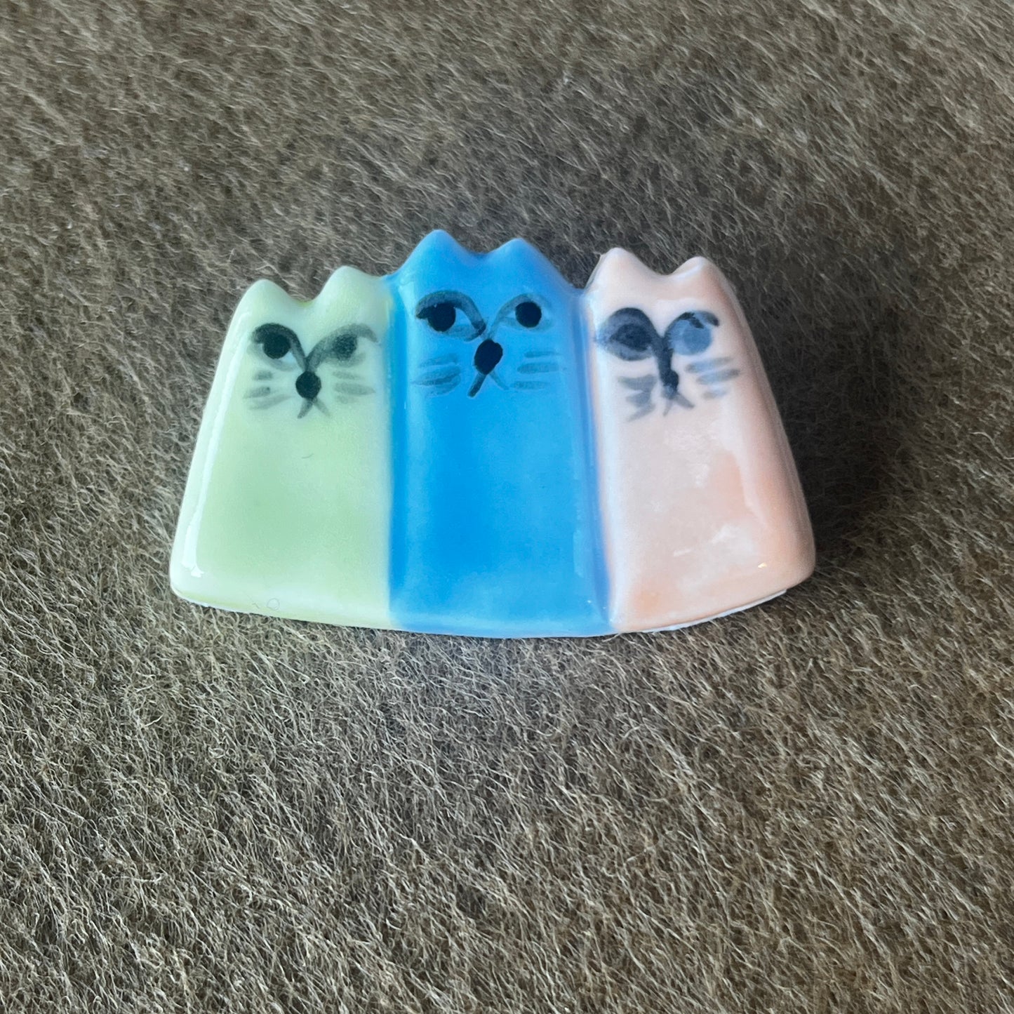 Multi Cat Ceramic Brooches
