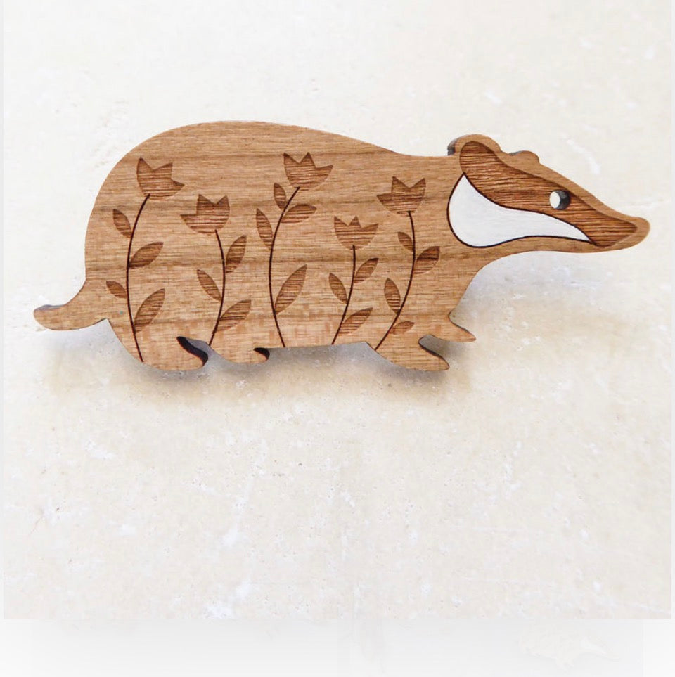Badger Brooch