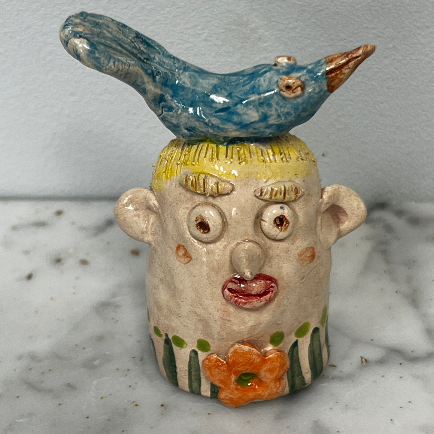 Handmade Quirky Ceramic Bonker Heads by Judith Douglas Unique Collectible Art Pieces