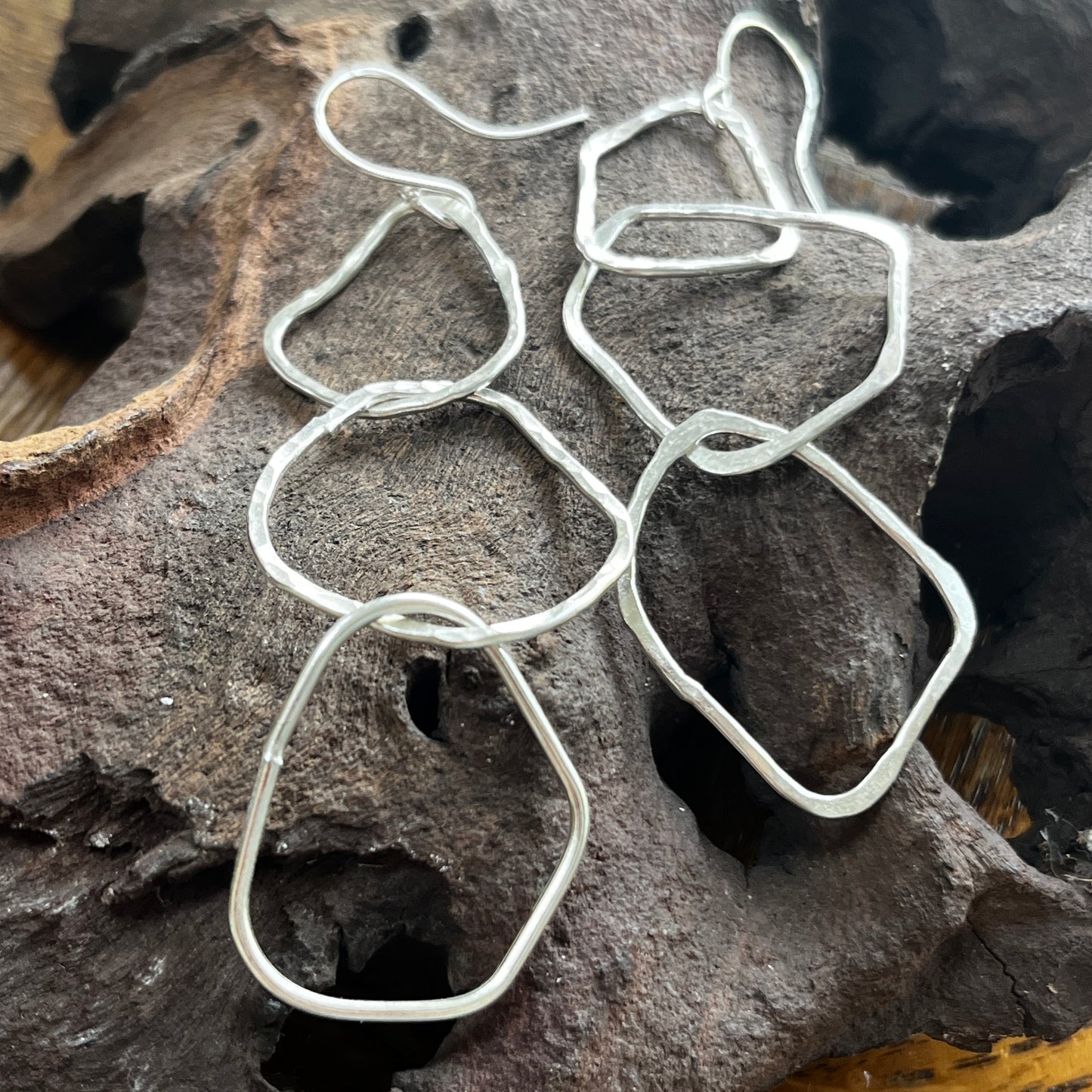 Wonky Triple Hoop Earrings