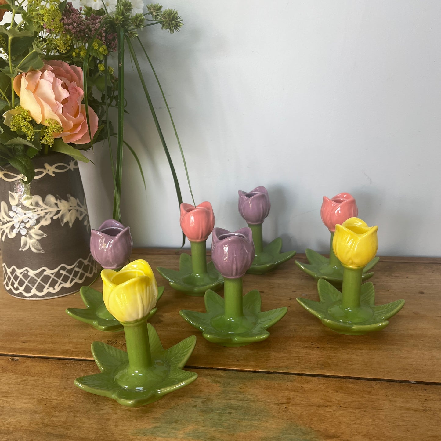 My Doris Ceramic Tulip Candlestick
