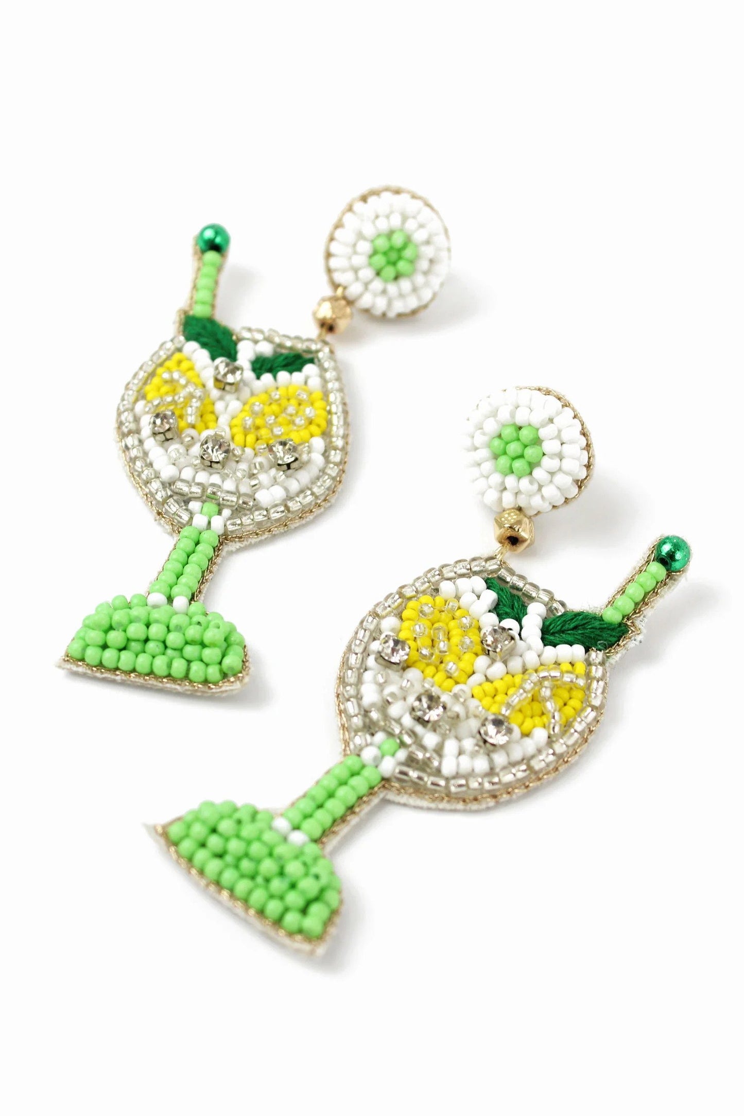Fun & Elegant Gin Cocktail Beaded Earrings - My Doris