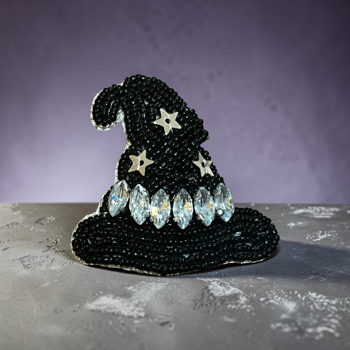 My Doris Black Witches Hat Brooch
