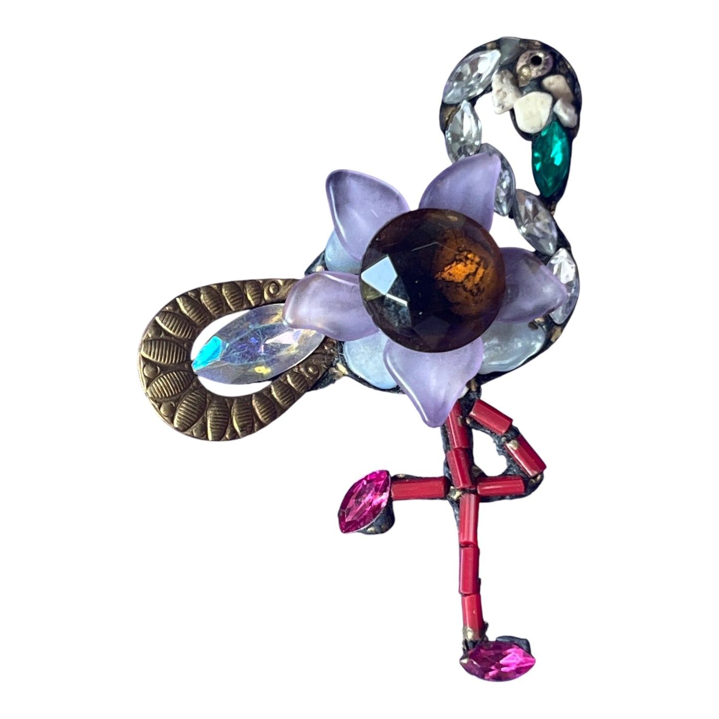 Flamingo Brooch by Annie Sherborne