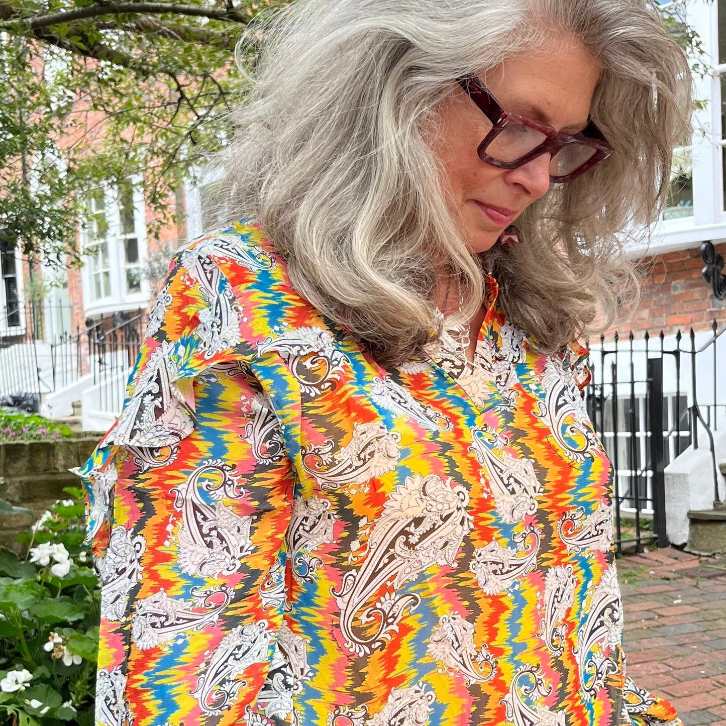 Retro 70s Inspired Dress | Multicolour Tunic Dress by Emily Lovelock