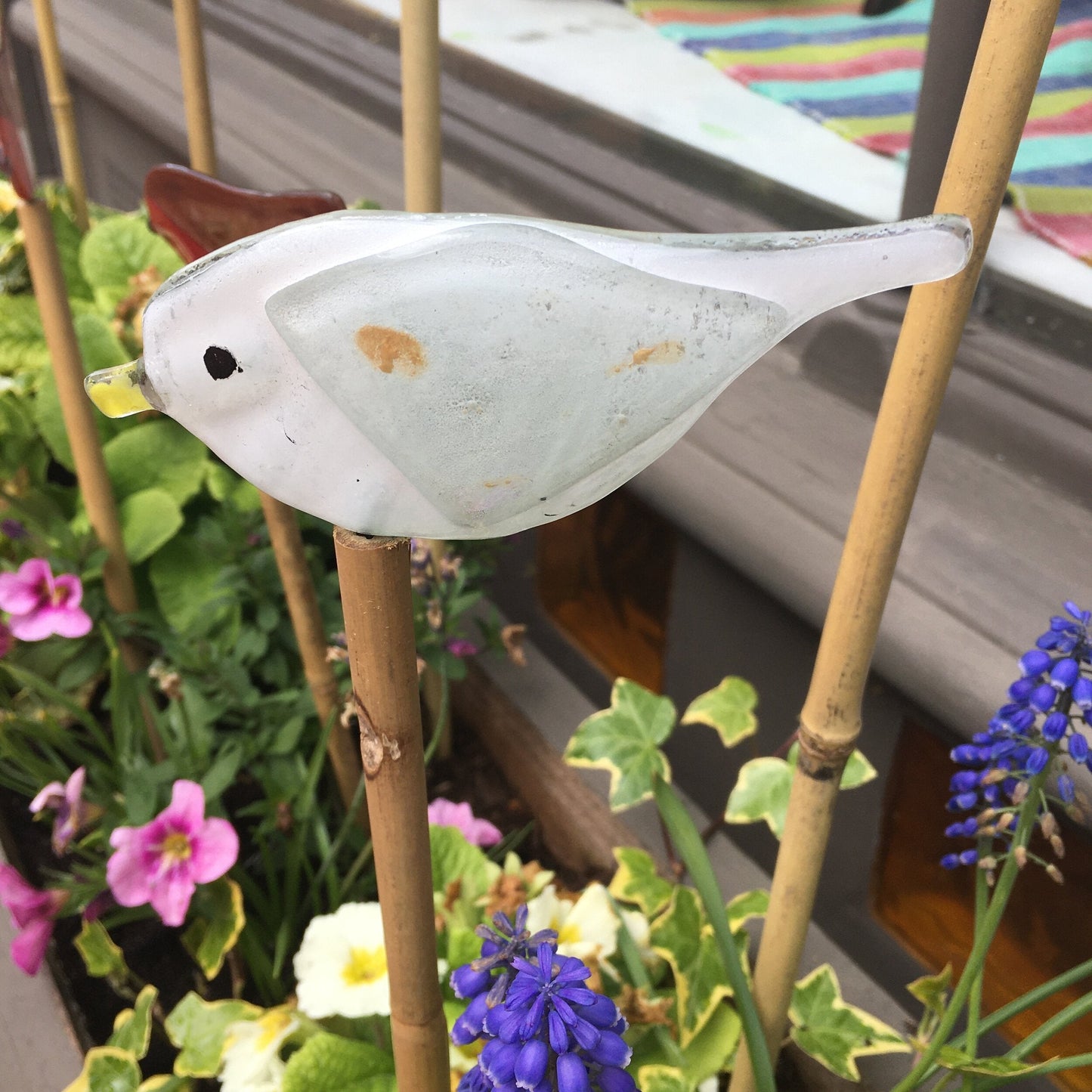 Glass Bird on Bamboo Pole