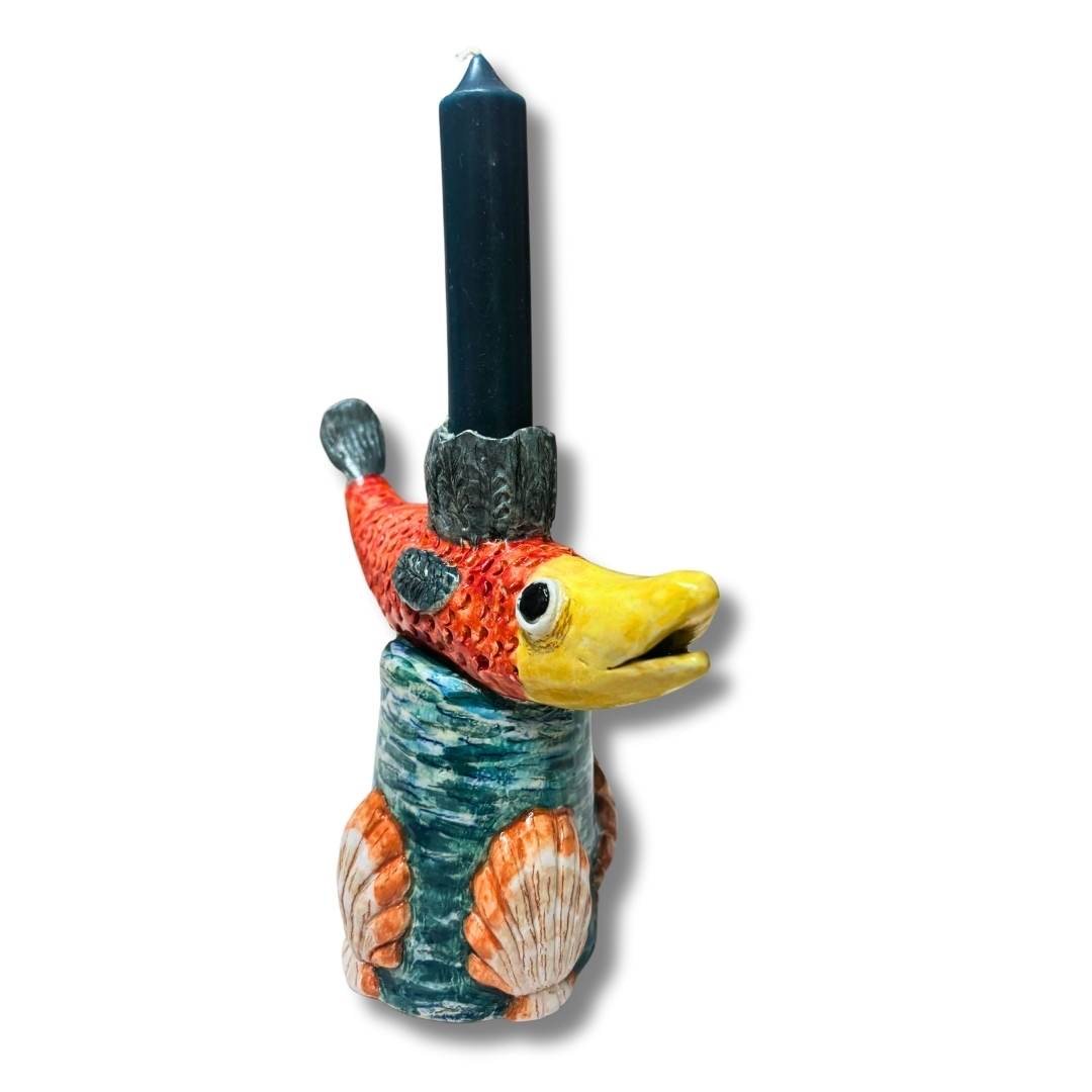 Handmade Fish Candlestick Holder