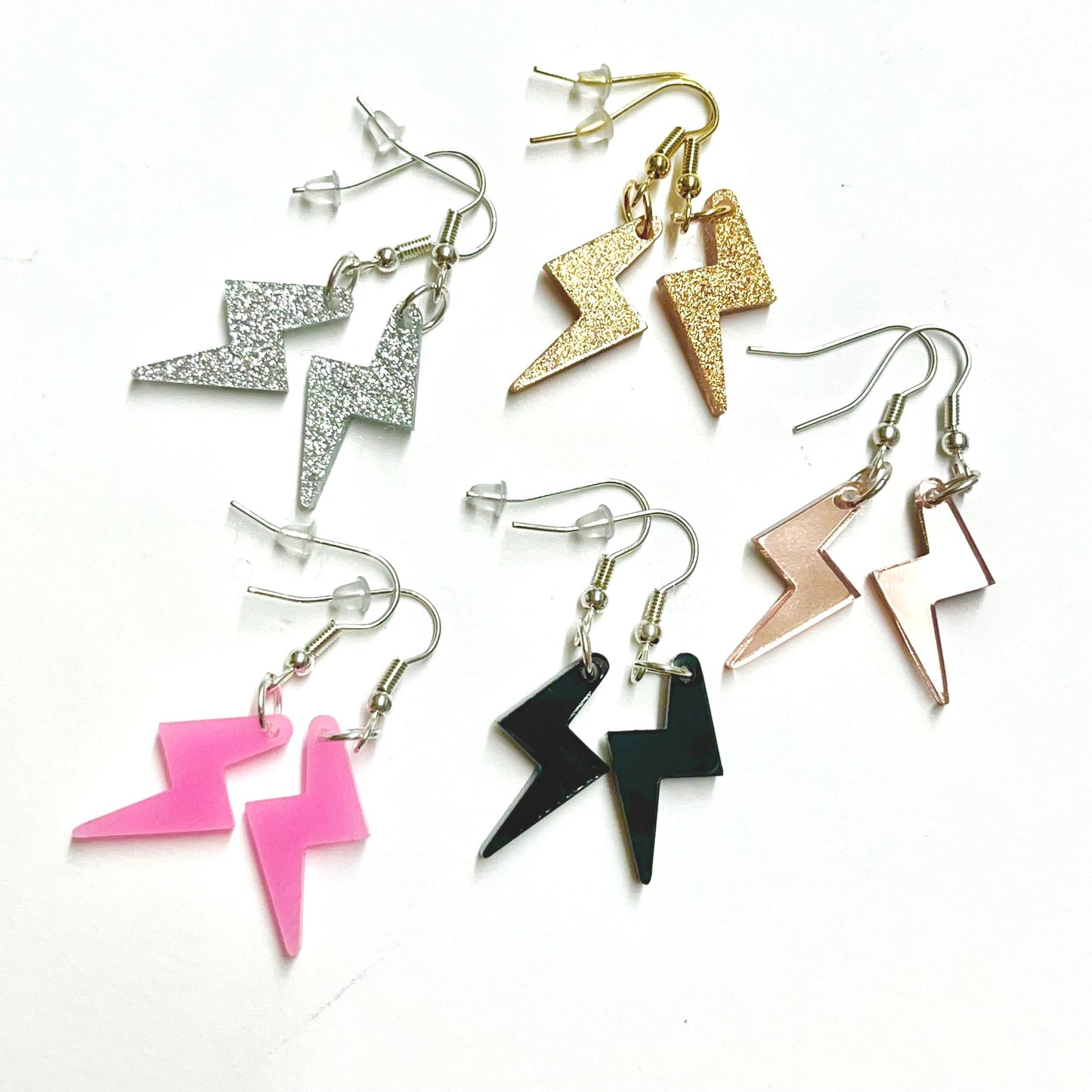 Lightening Bolt Charm Earrings