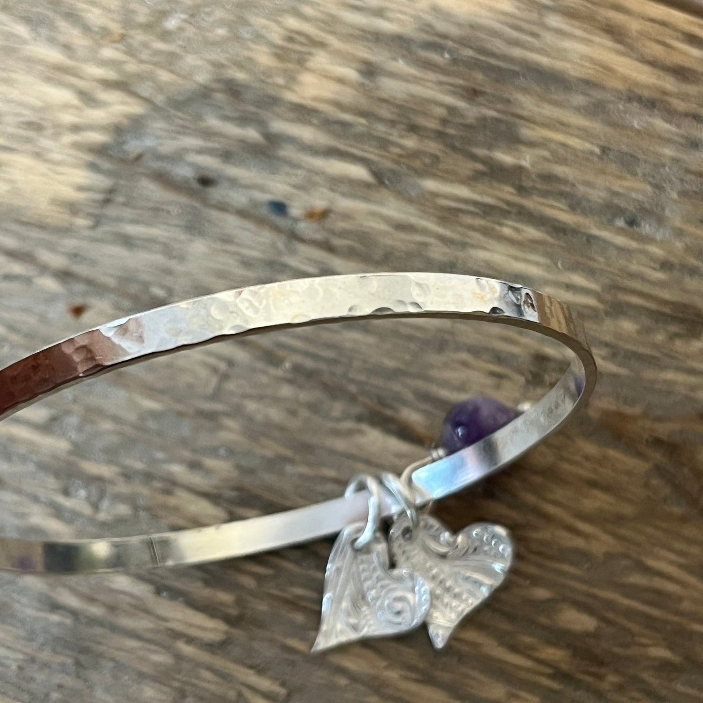Two heart bangle