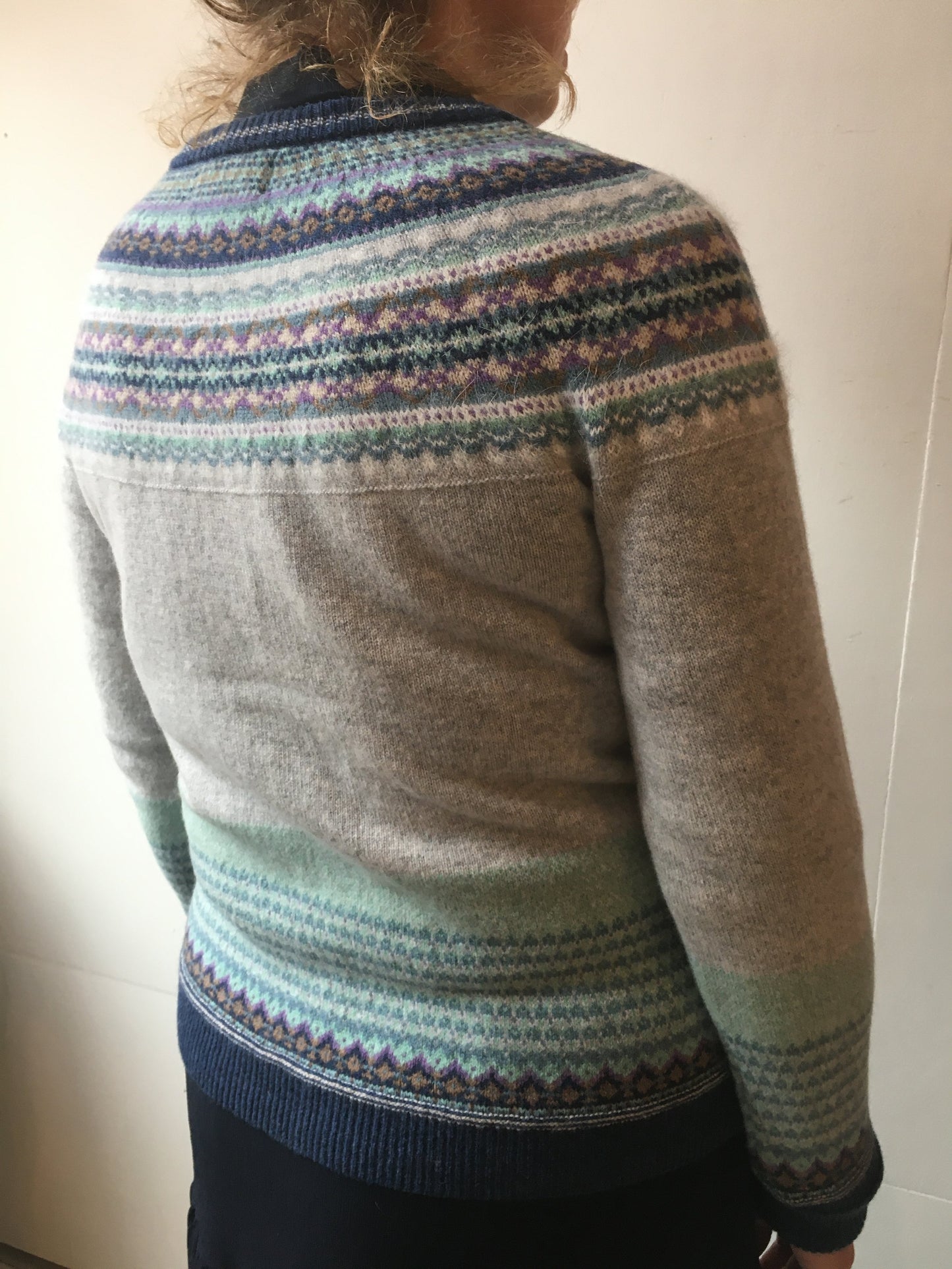 Women's Wool Long Cardigan by Eribe - Arctic Alpine