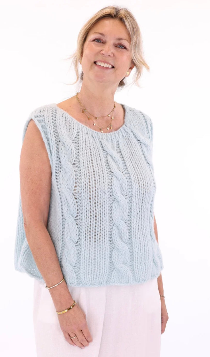 Cadenza Alpaca Blend Cable Tank Top