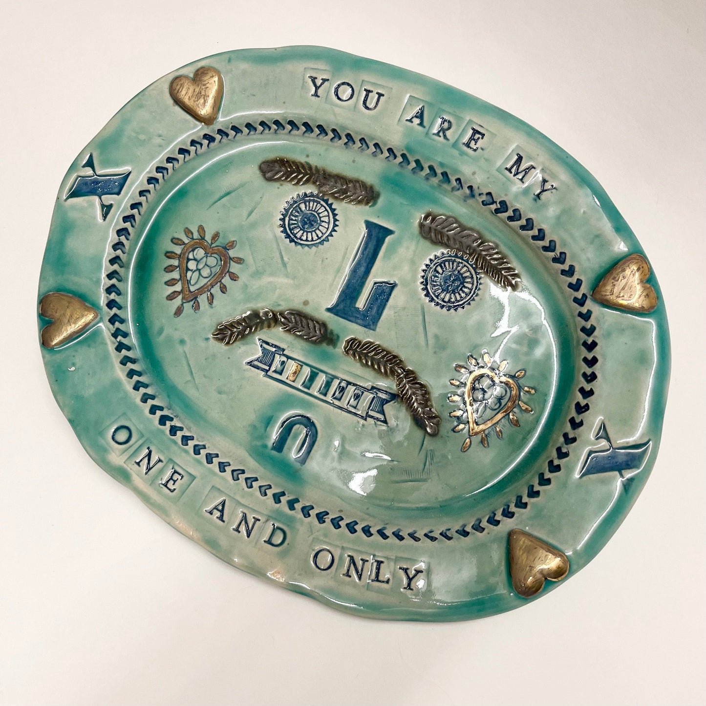 You Are My One And Only Oval Platter – Handmade Ceramic