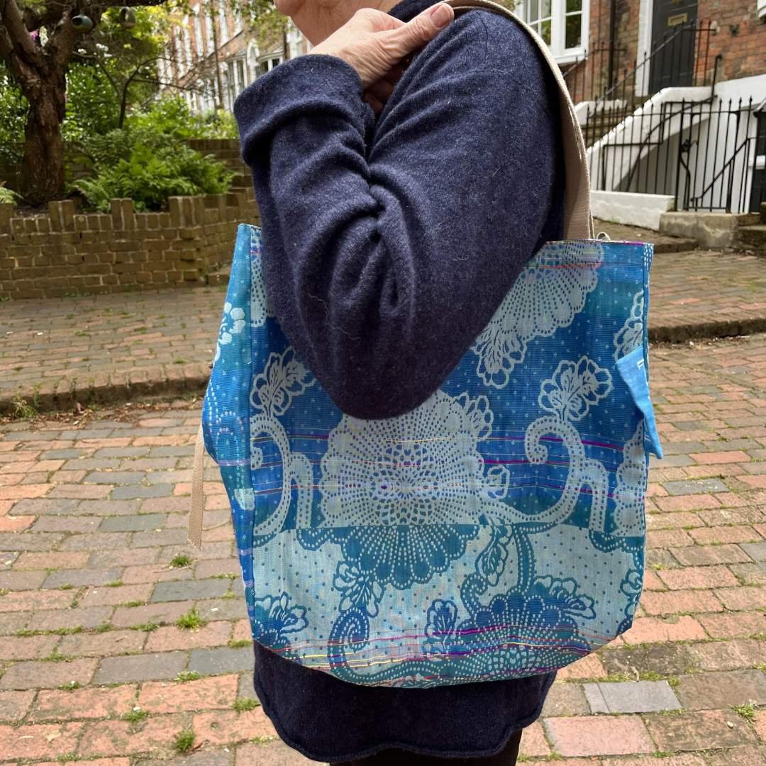 Létol Reversible Beach Bag - Sac à Deux - Limited Edition Océan Bleu No20