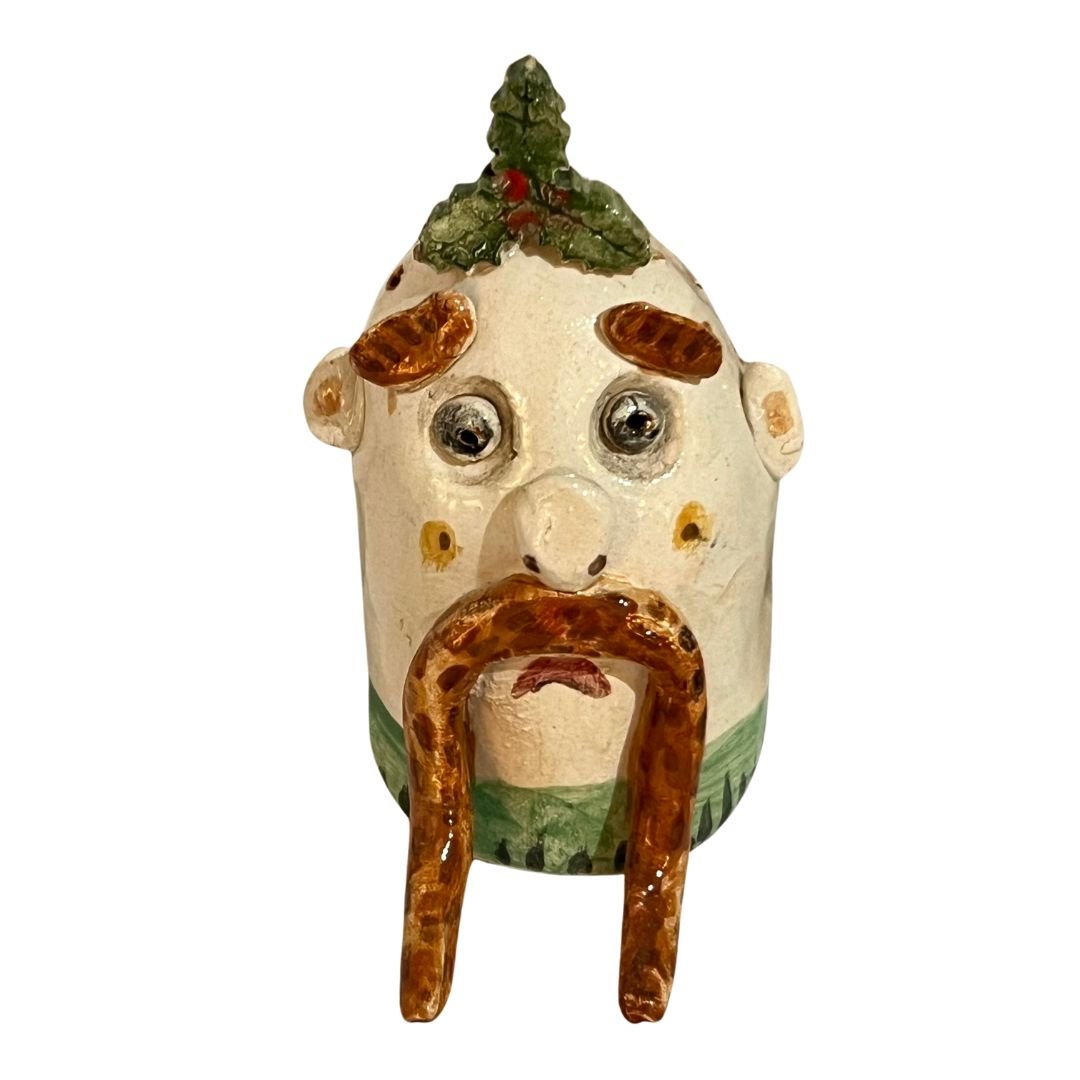 Handmade Quirky Ceramic Bonker Heads by Jane Taylor - Unique Collectible Art Pieces