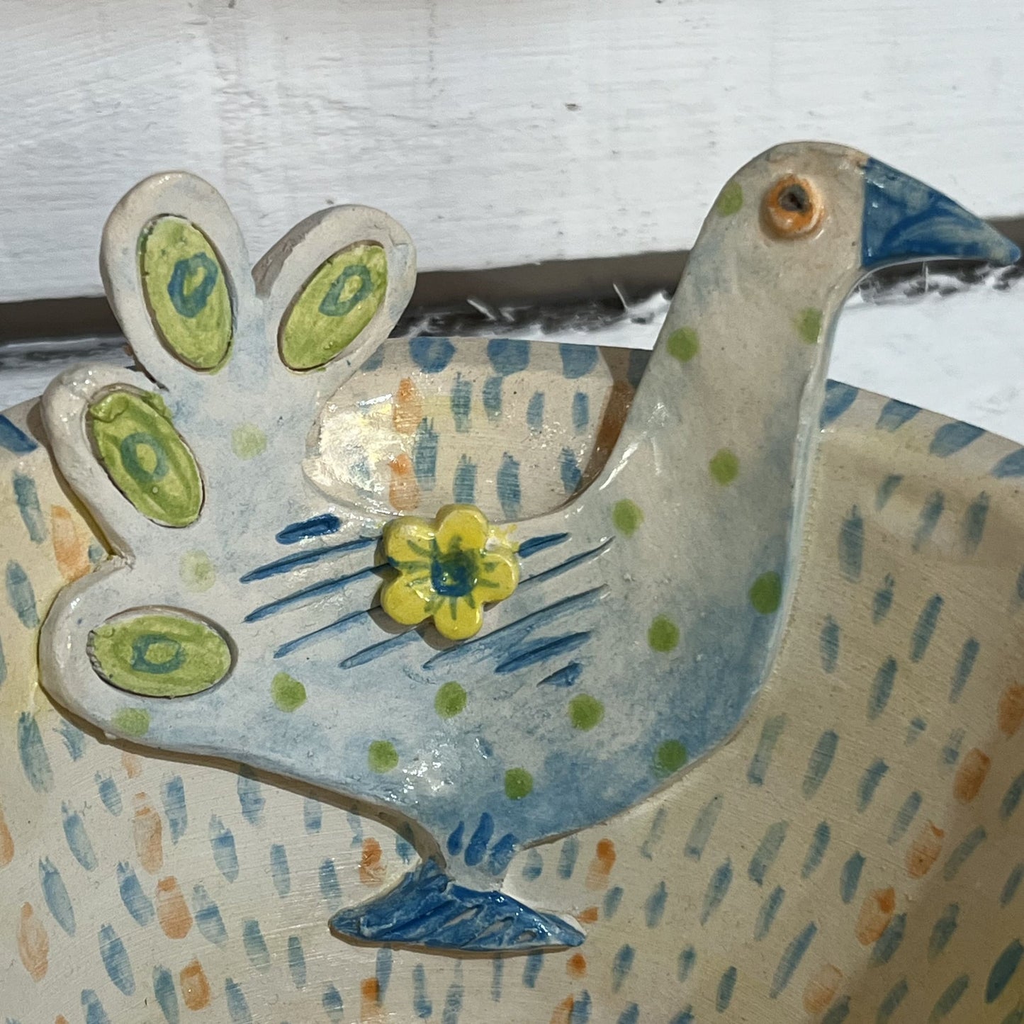 Original Gifts and Housewarming Presents - Whimsical Garden Bird Ceramic Bowl, Handcrafted in Kent