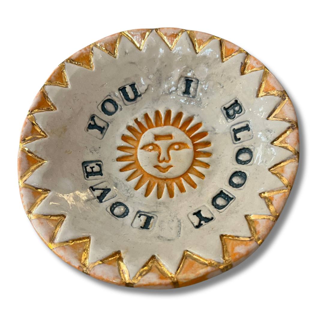 "I Bloody Love You" Handcrafted Ceramic Trinket Dish
