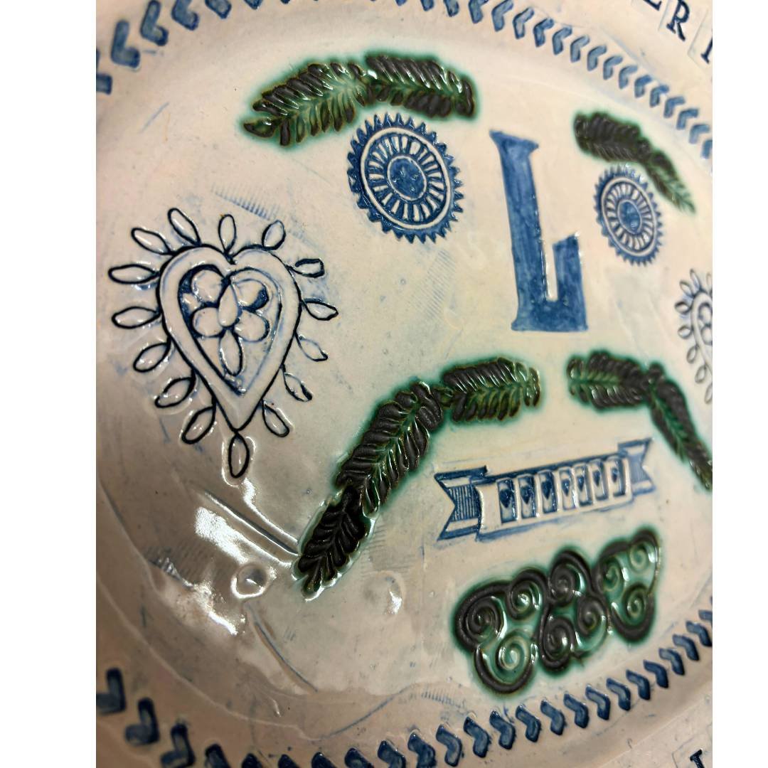 Handmade Ceramic Dish by Jane Tyler – "Love is a Serious Mental Disease"
