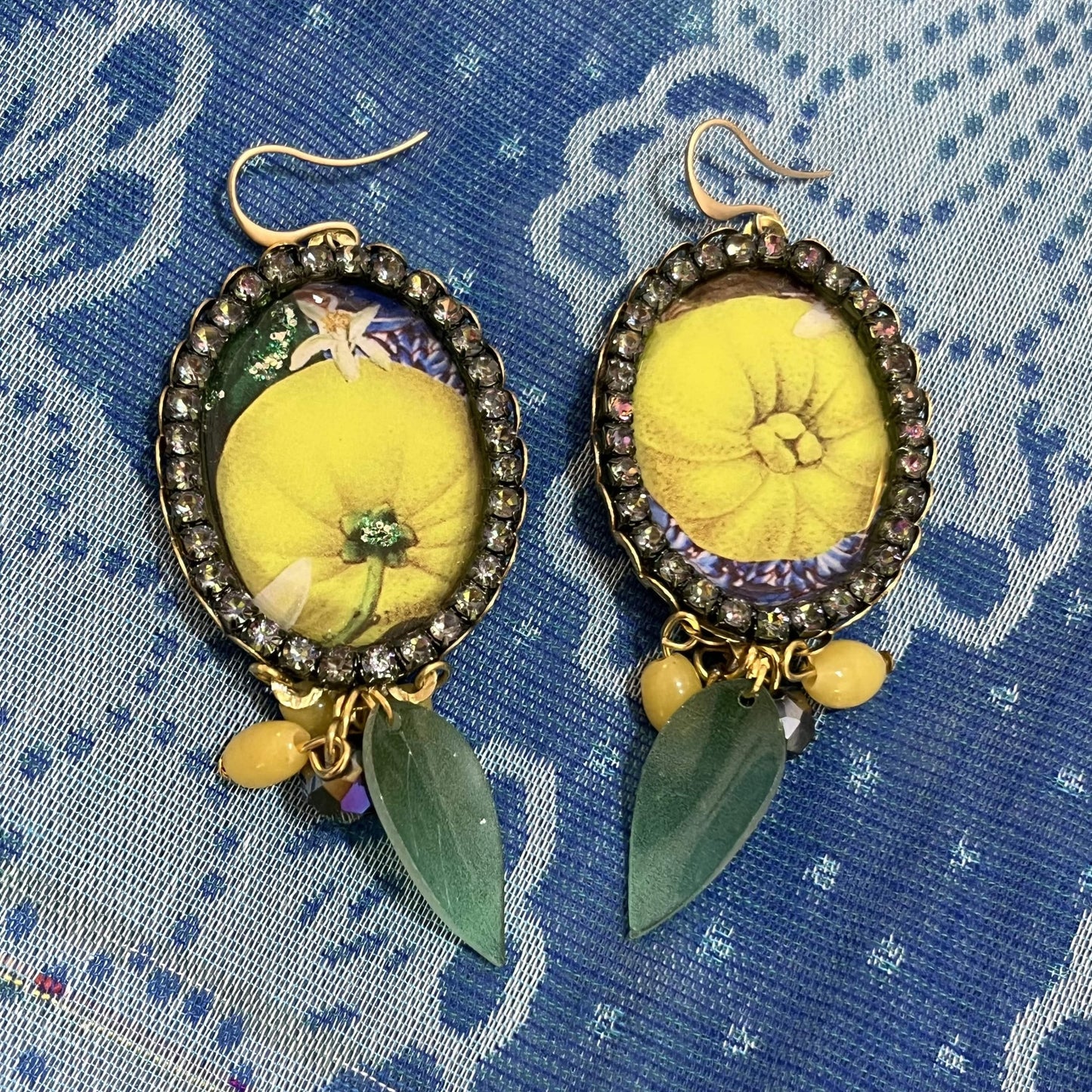 Handmade Lemon Earrings | Diana Wilson | Gold Fashion Accessory