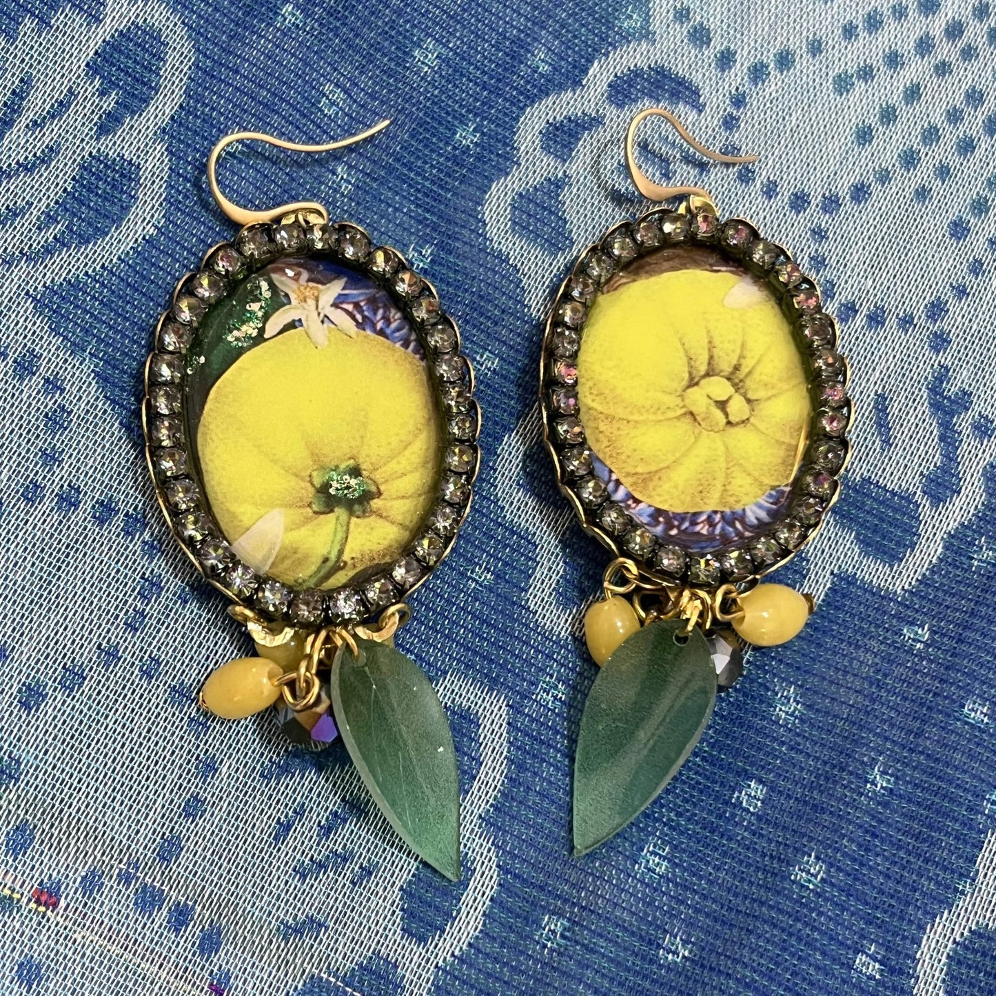 Handmade Lemon Earrings | Diana Wilson | Gold Fashion Accessory