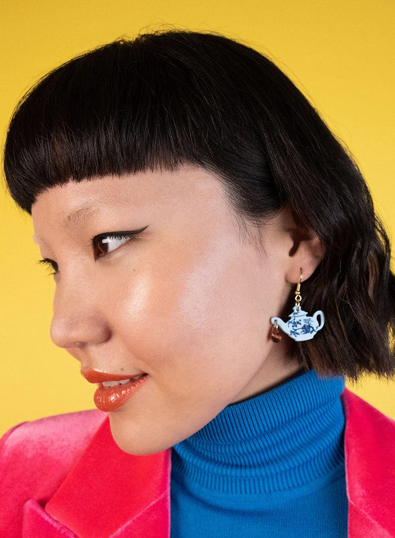 Vintage Teapot Earrings - Eco-Jewellery by Tatty Devine