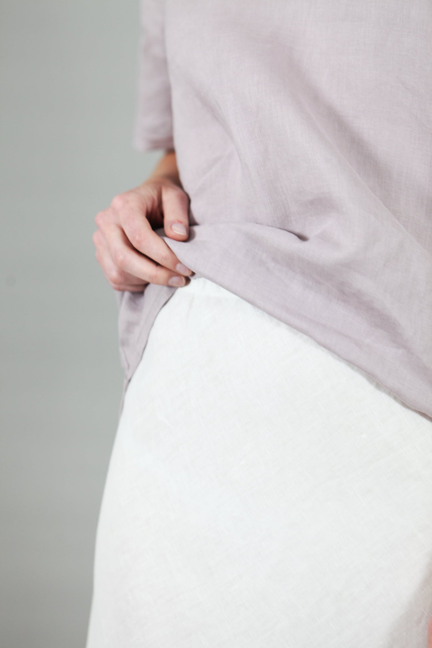 Bettie, 100% linen skirt oyster by dearprudence