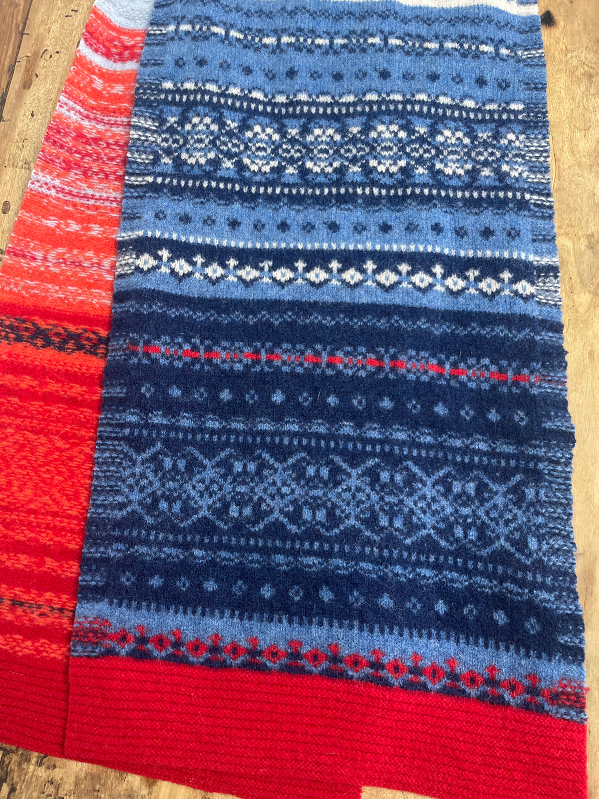 Eribé Alloa Fairisle Scarf Blue- Bella