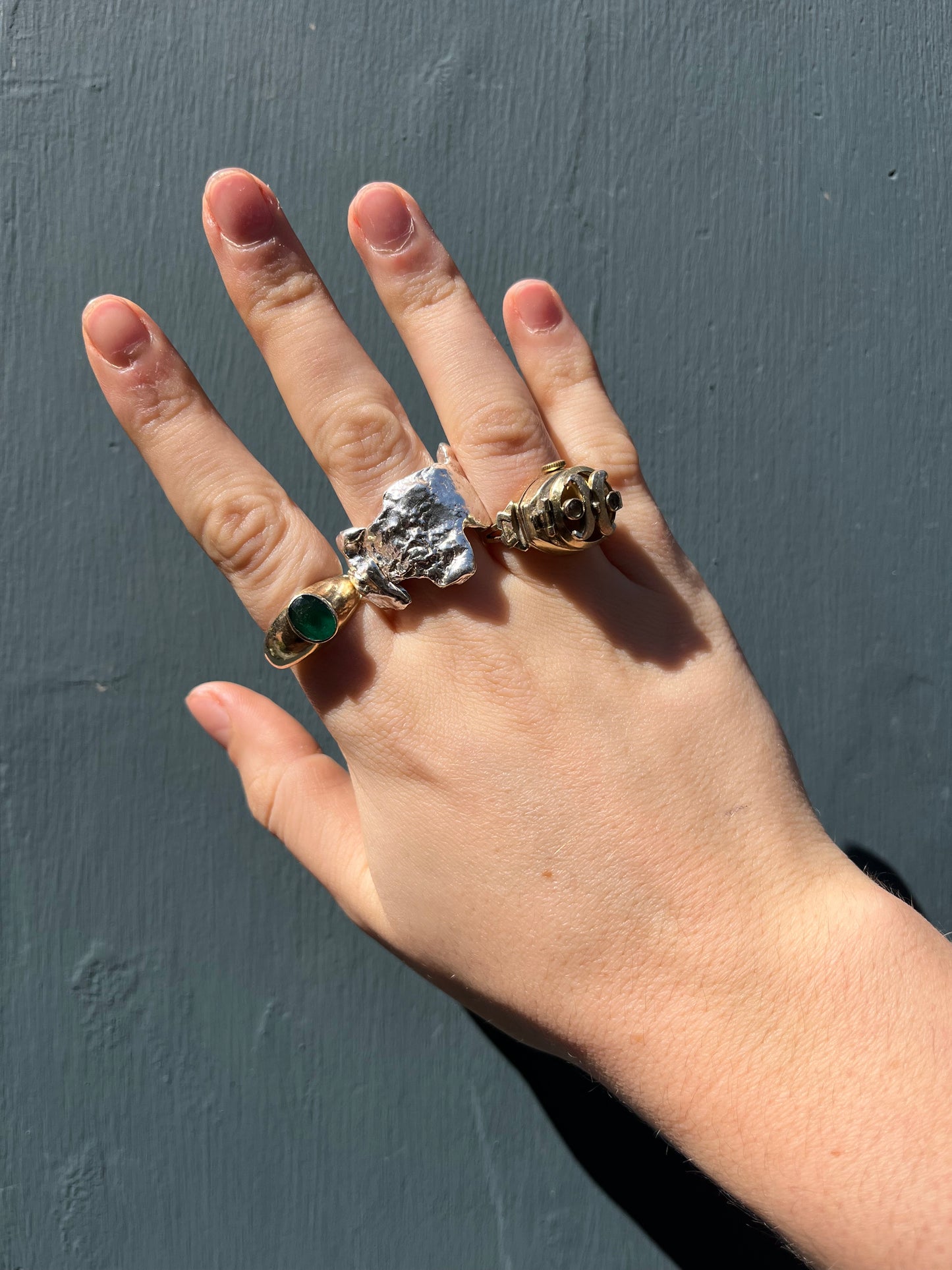 Chunky Asymmetrical Silver Ring