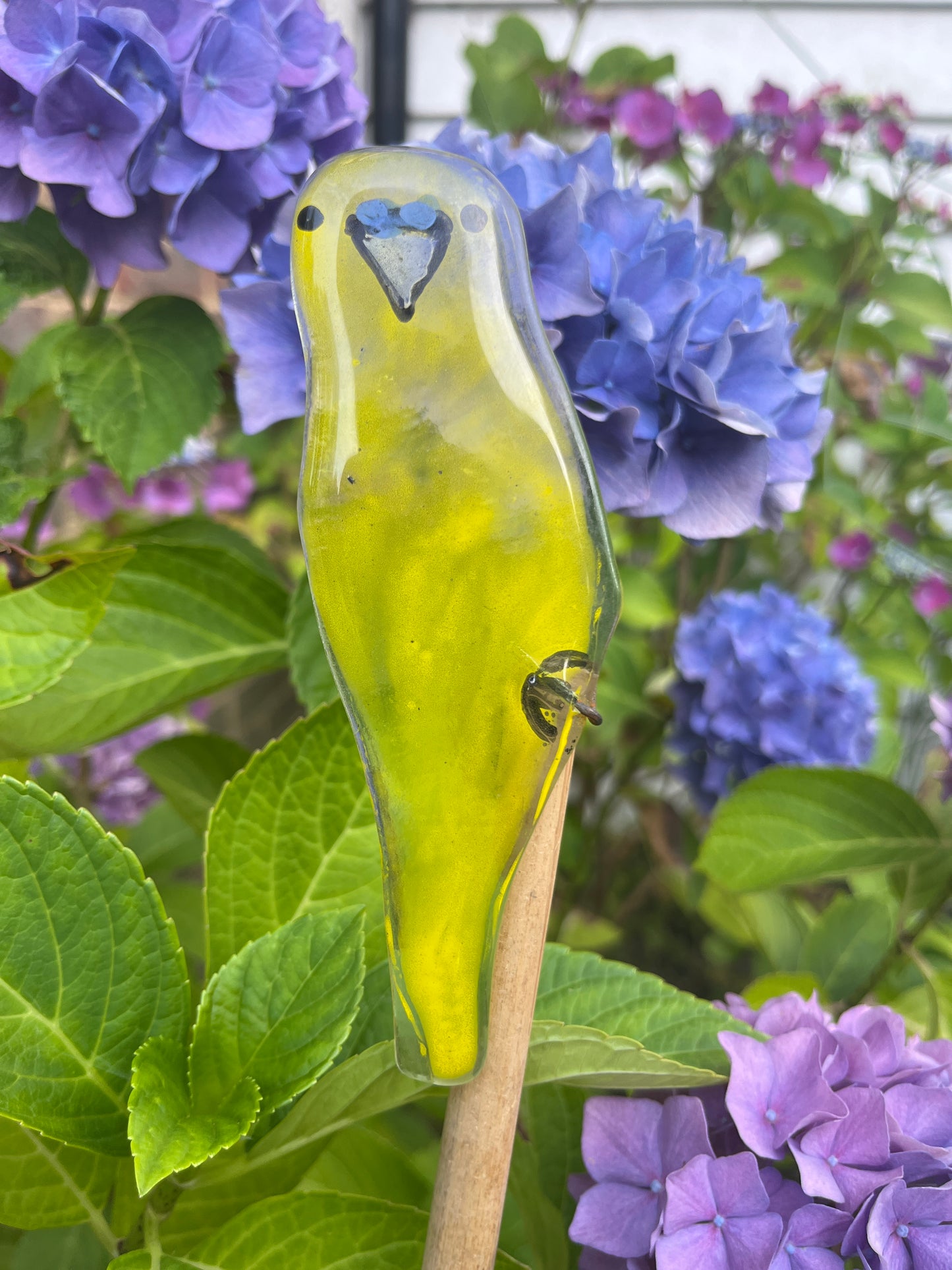 Glass Bird on Bamboo Pole