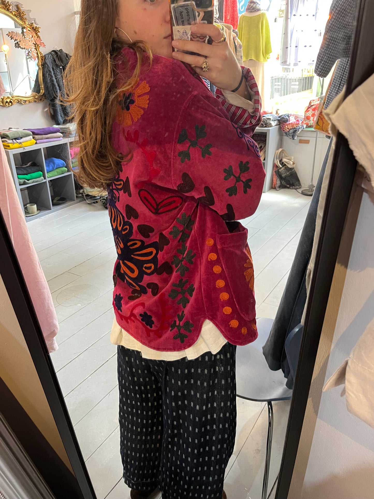 Reversible Pink Embroidered Jacket