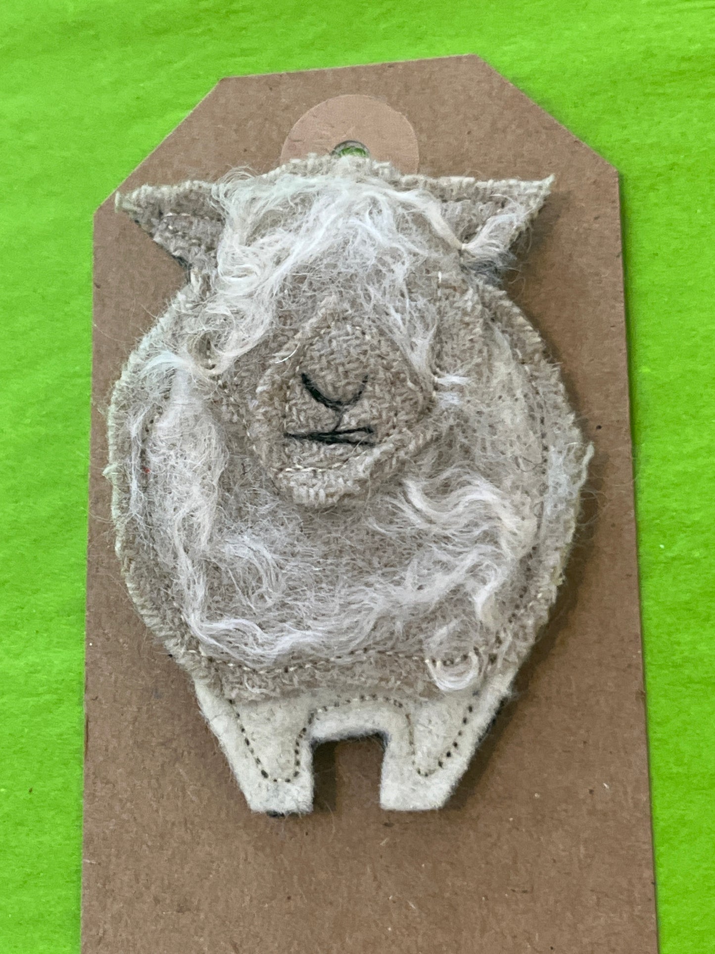 White Sheep Brooch