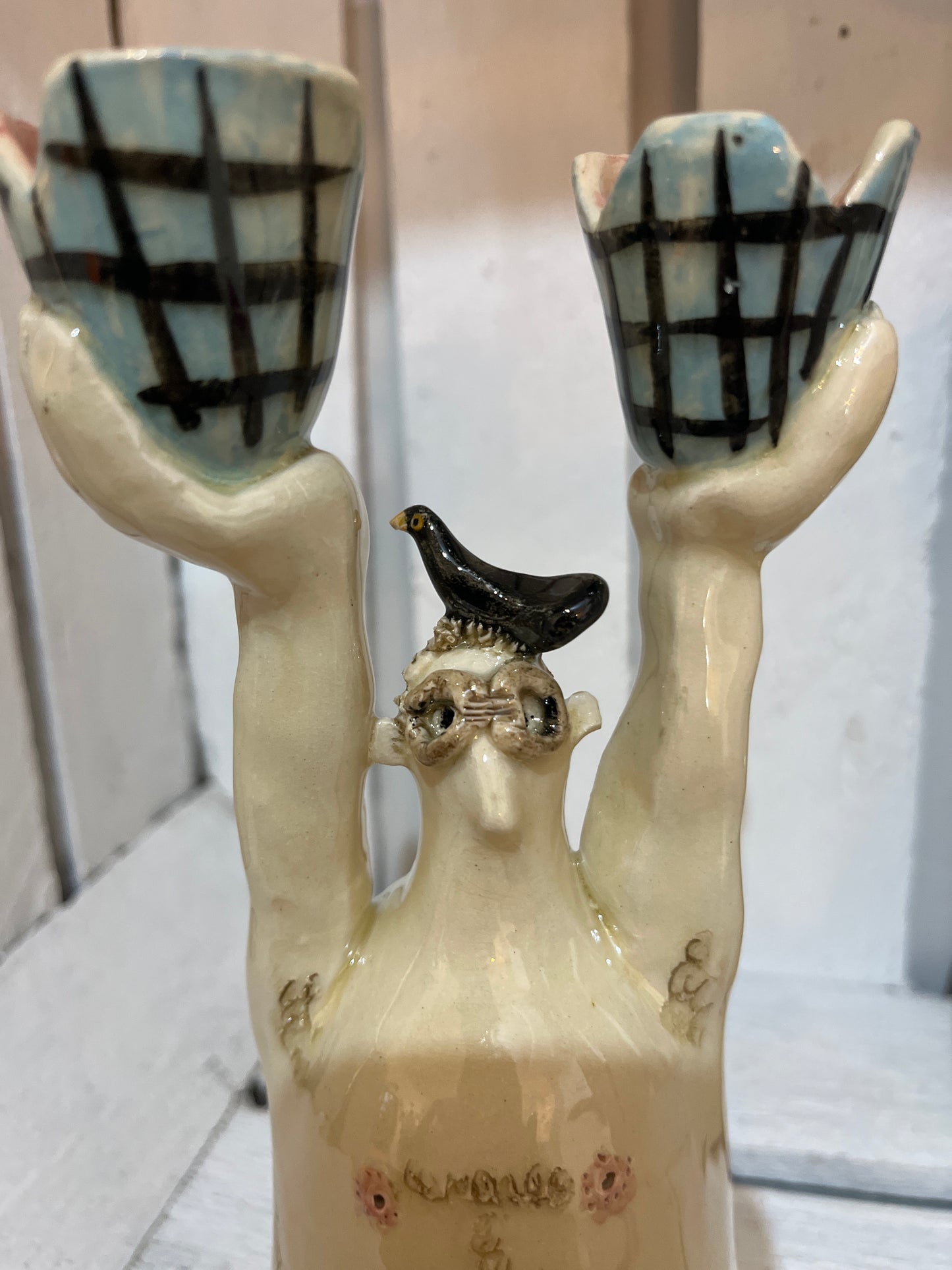 Nudey’s with Blackbird Heads by AliAll Pottery