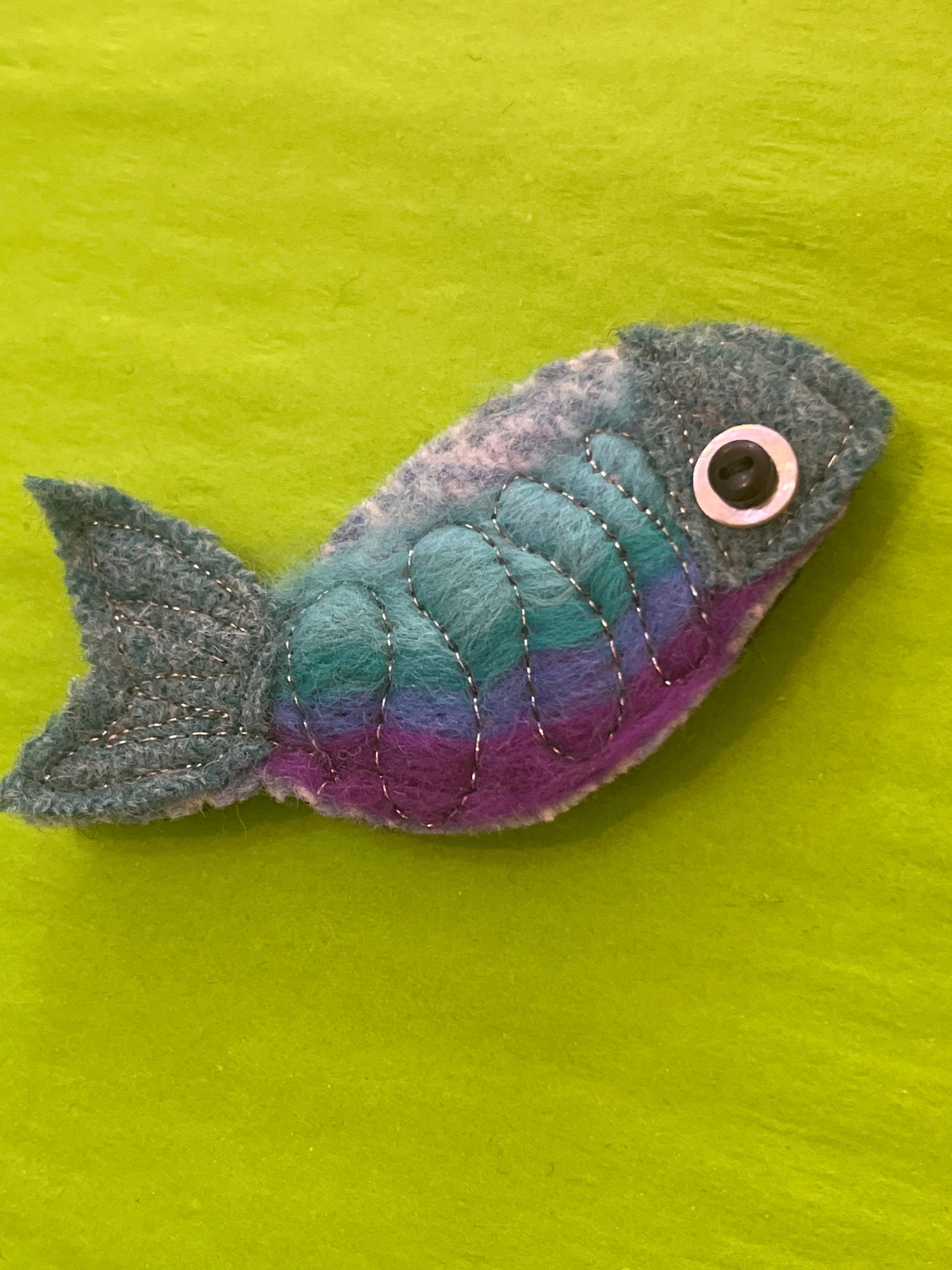 Felted Fish Brooch