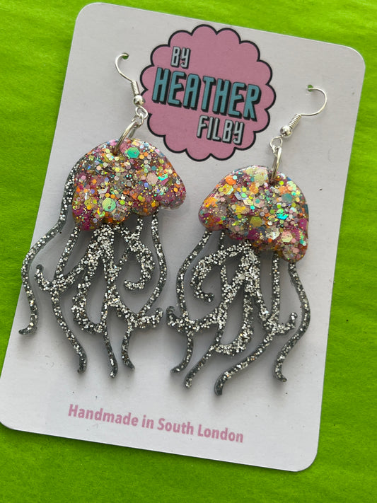 Jellyfish Earrings by Heather Filby