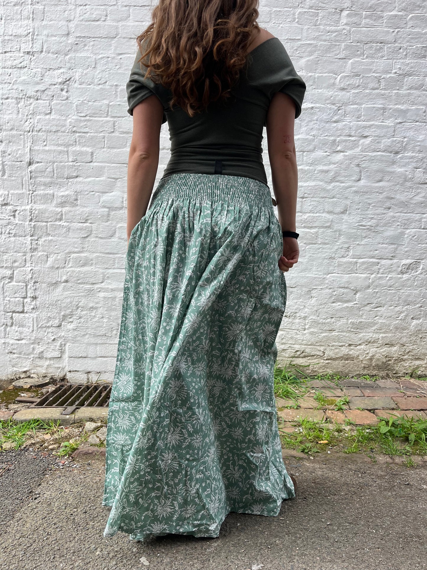 Wide Leg Floral Trousers